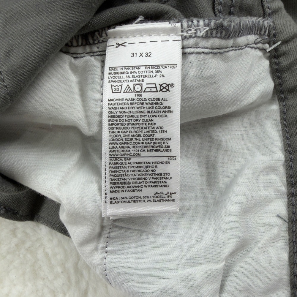 Gap Slim Travel Jeans Mens 31x32 Olive Green Grey Stretch Cotton 513447-00-1 - Picture 8 of 9